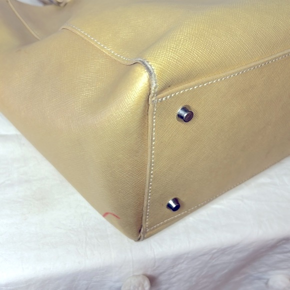 LANCASTER gold staffing leather Intemporal Large shoulder tote. - Picture 11 of 15